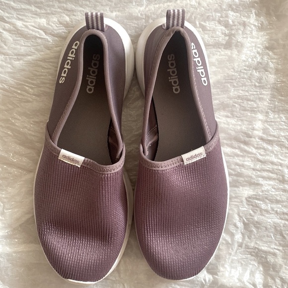 Adidas women’s slip on purple sneakers. - Picture 2 of 5